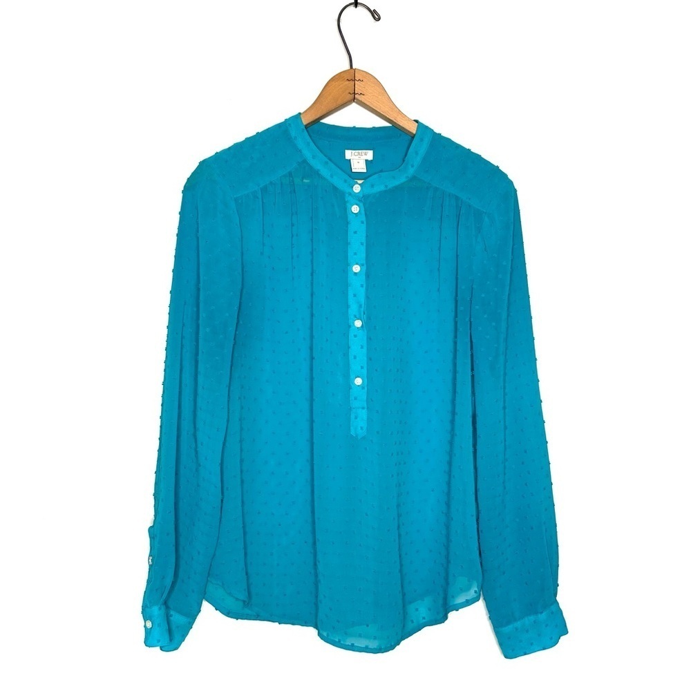 J. Crew | Swiss Dot Popover Blouse Size Medium